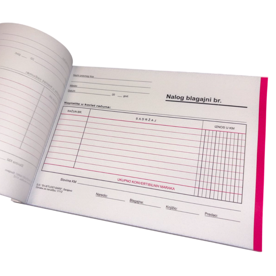 Nalog blagajni da naplati