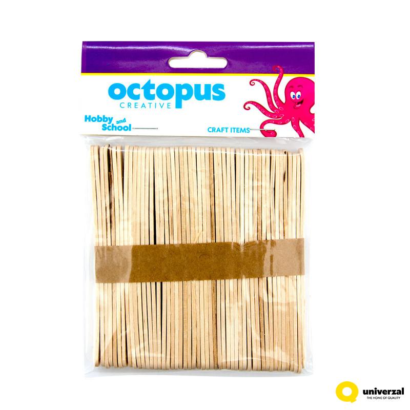 Štapići dekorativni drveni natural 50/1 114x10x2mm Octopus