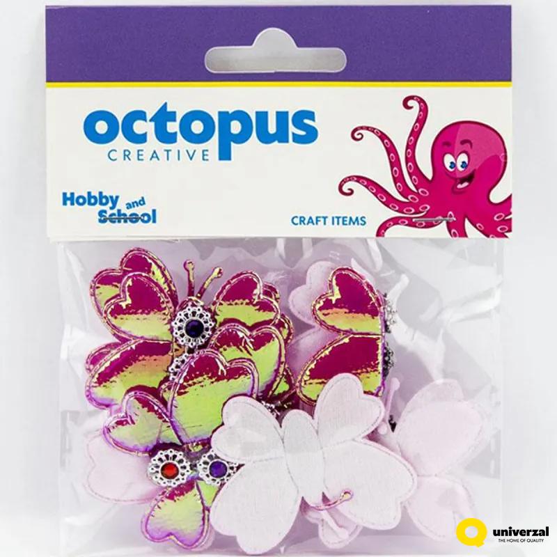 Dekorativni leptir 4.5x3.5cm 8/1 Octopus