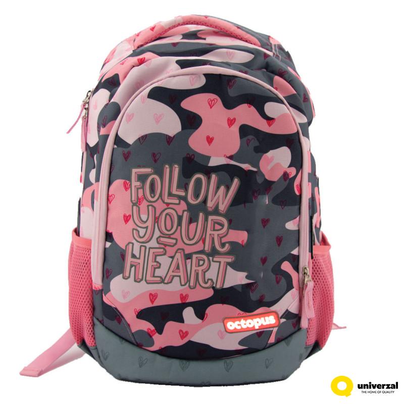 Ruksak školski ergonomski Follow your heart Octopus