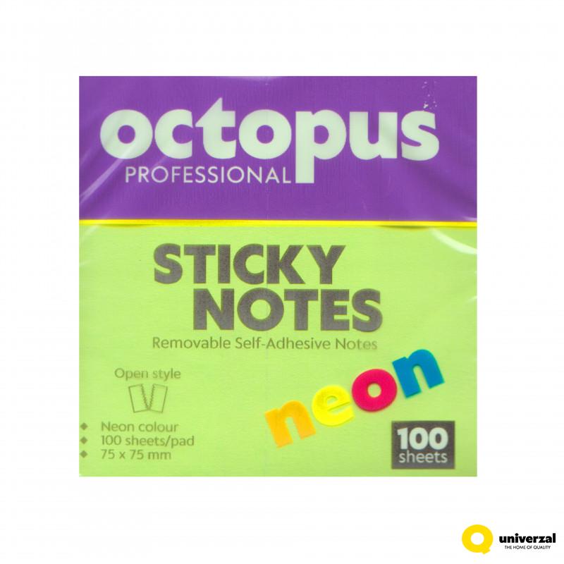 Blok samoljepljivi 75x75 100L neon zelena