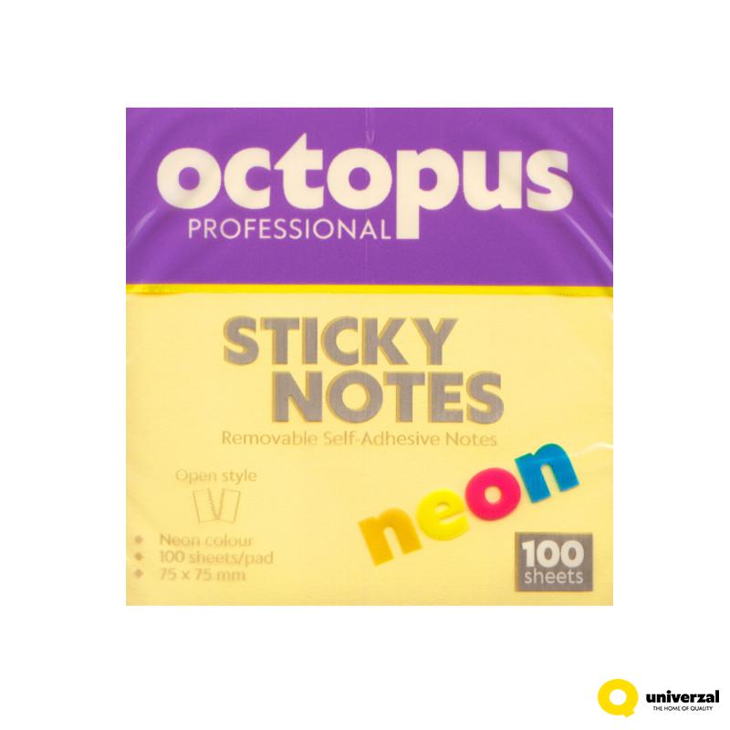 Blok samoljepljivi 75x75 100L neon narandžasta