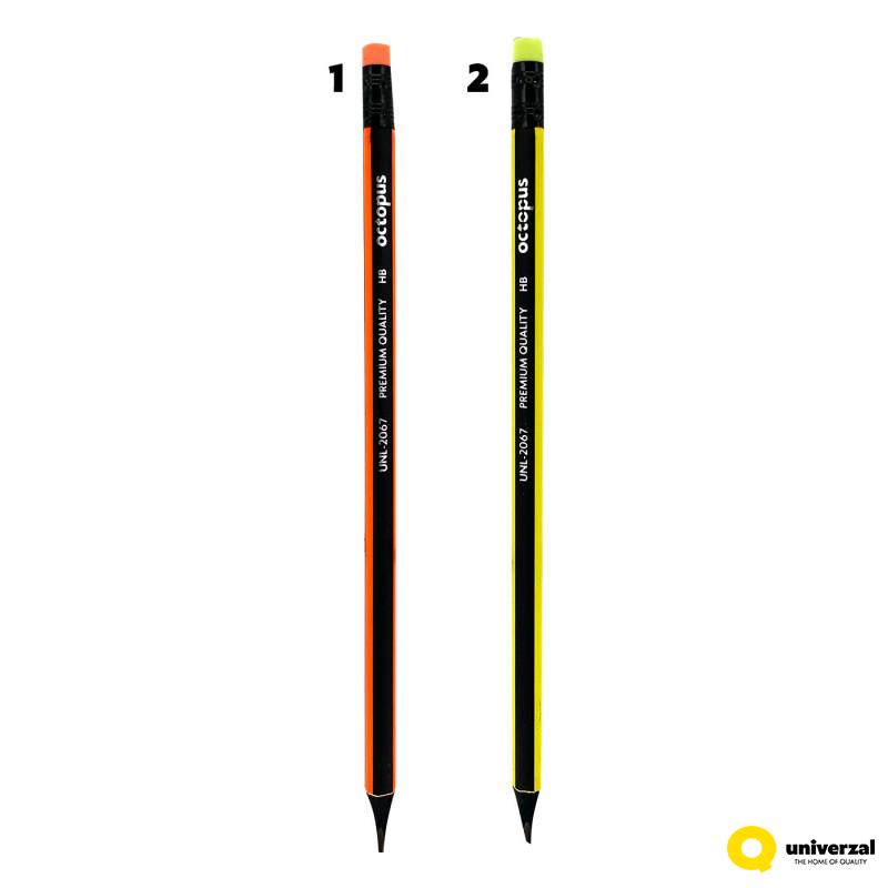 Olovka grafitna HB Triangular Crna sa gumicom