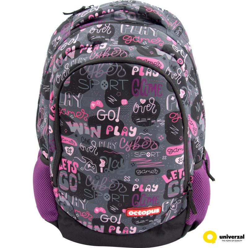 Ruksak školski ergonomski Lets go win Octopus