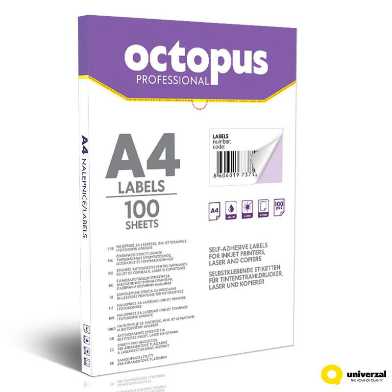 Naljepnice A4 Octopus 38x21.2 100/1