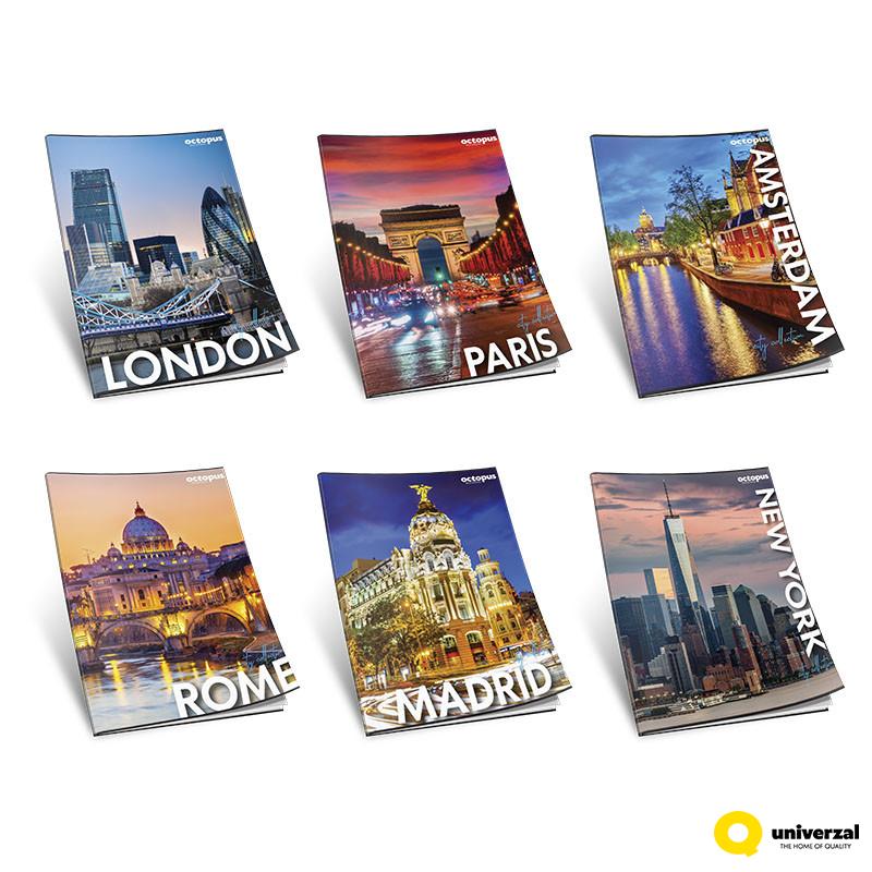 Sveska A4 Dikto 52L Gradovi 80gr Octopus