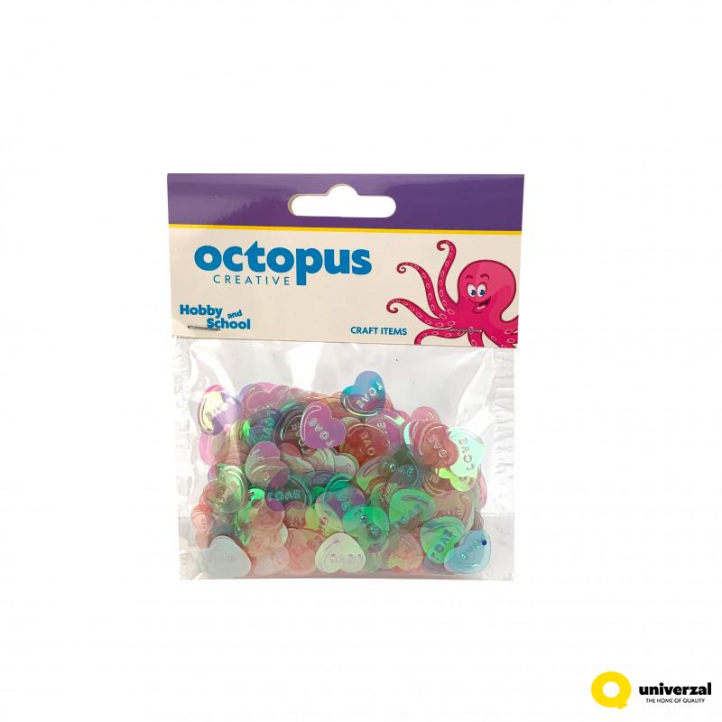 Dekorativne konfete srca 13x13mm 14gr. Octopus