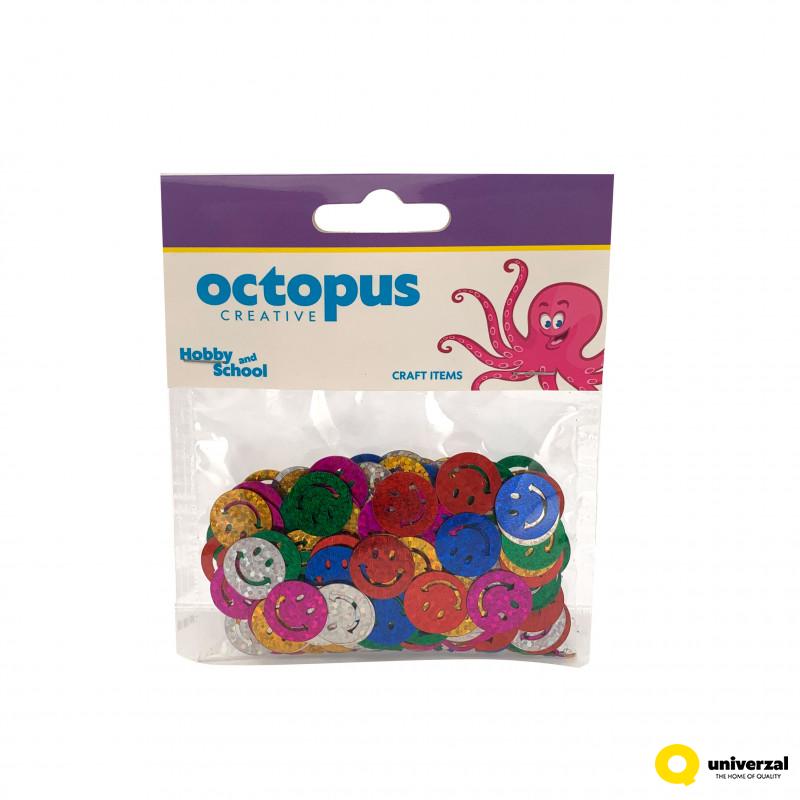 Dekorativne konfete Smiley 14x14mm 14g