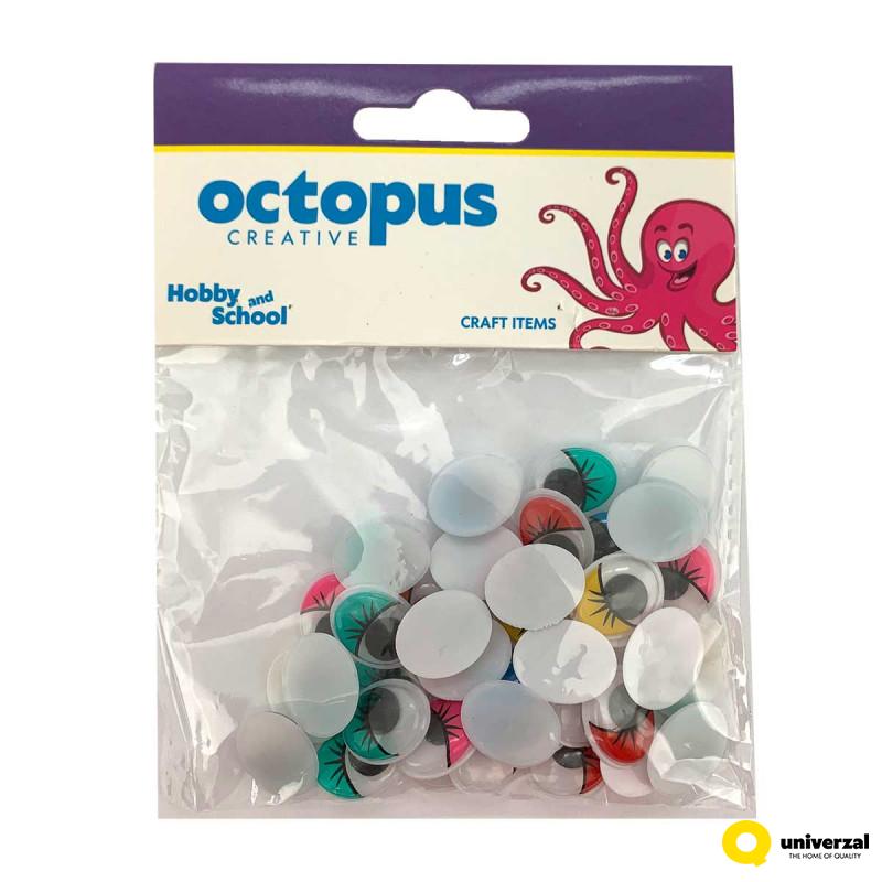 Dekorativne oči ovalne u boji 12x15mm 40 kom.