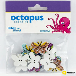 Dekorativni leptir od drveta 27x20mm 12/1 Octopus