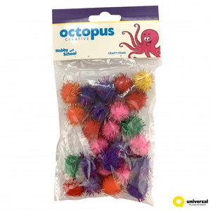 Dekorativne pom pom loptice gliter 20mm 25/1 Octopus