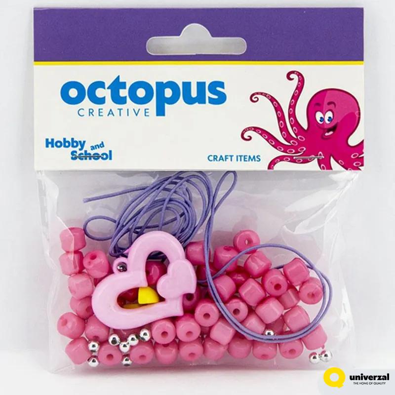 Dekorativne perle sa srcem 68 kom.