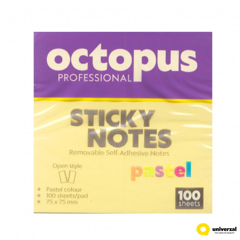 Blok samoljepljivi 75x75 100L pastel žuti